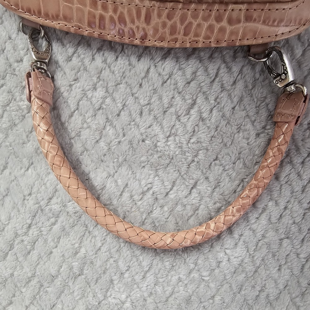 RETIRED BRIGHTON PETAL PINK CROC EMBOSSED HANDBAG NO STRAP - Picture 5 of 9